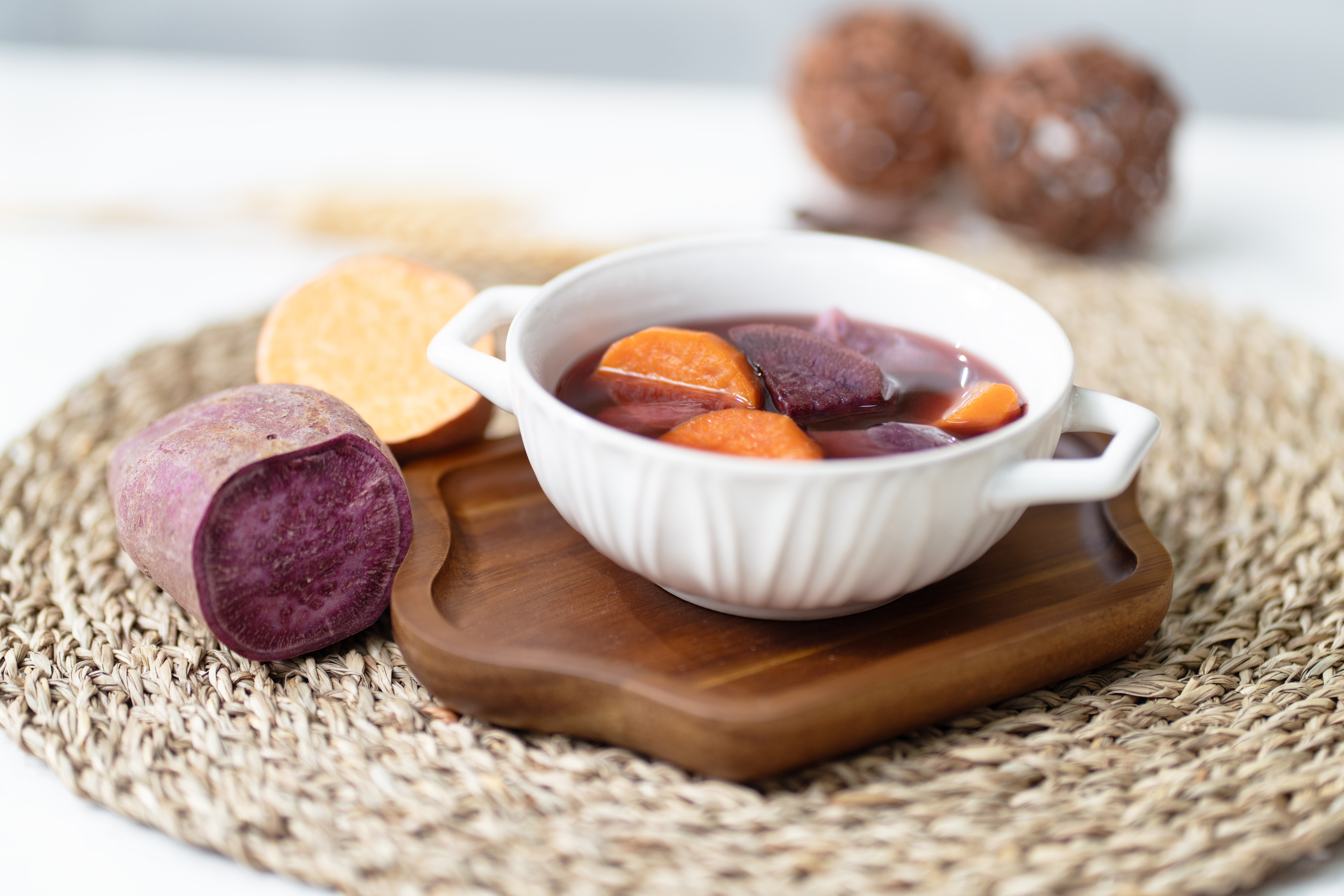 Low-sugar Purple and Yellow Sweet Potato Sweet Soup