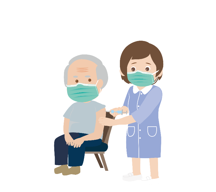 Elder get vaccination