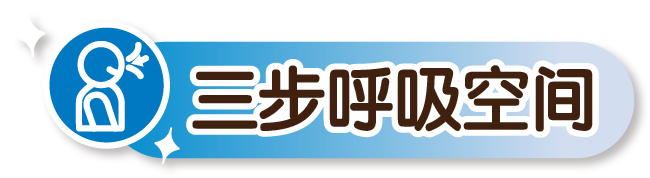 三步呼吸空间练习的图示。
