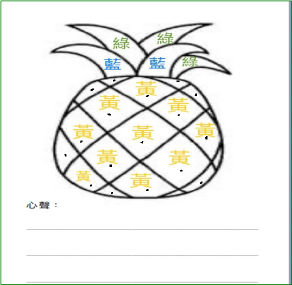 图画填色-菠萝