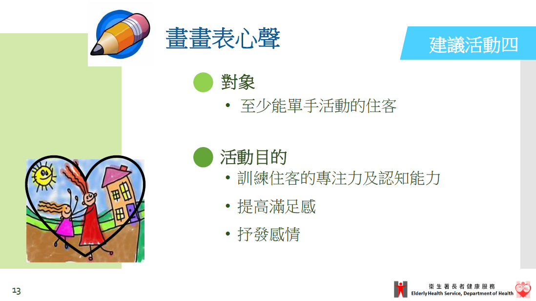 建议活动四：画画表心声